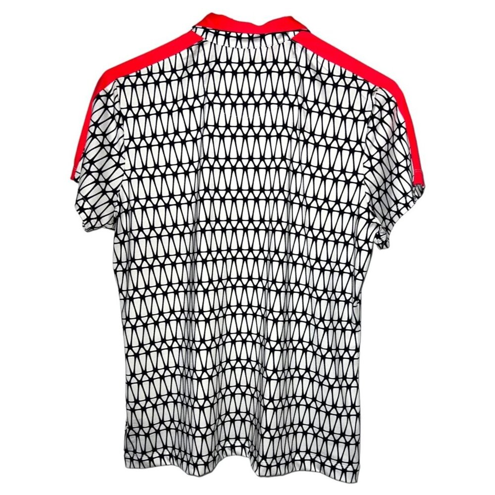 Tail White Label Womens Geometric Print Polo Shirt With Half-Zip Front - Picture 9 of 10